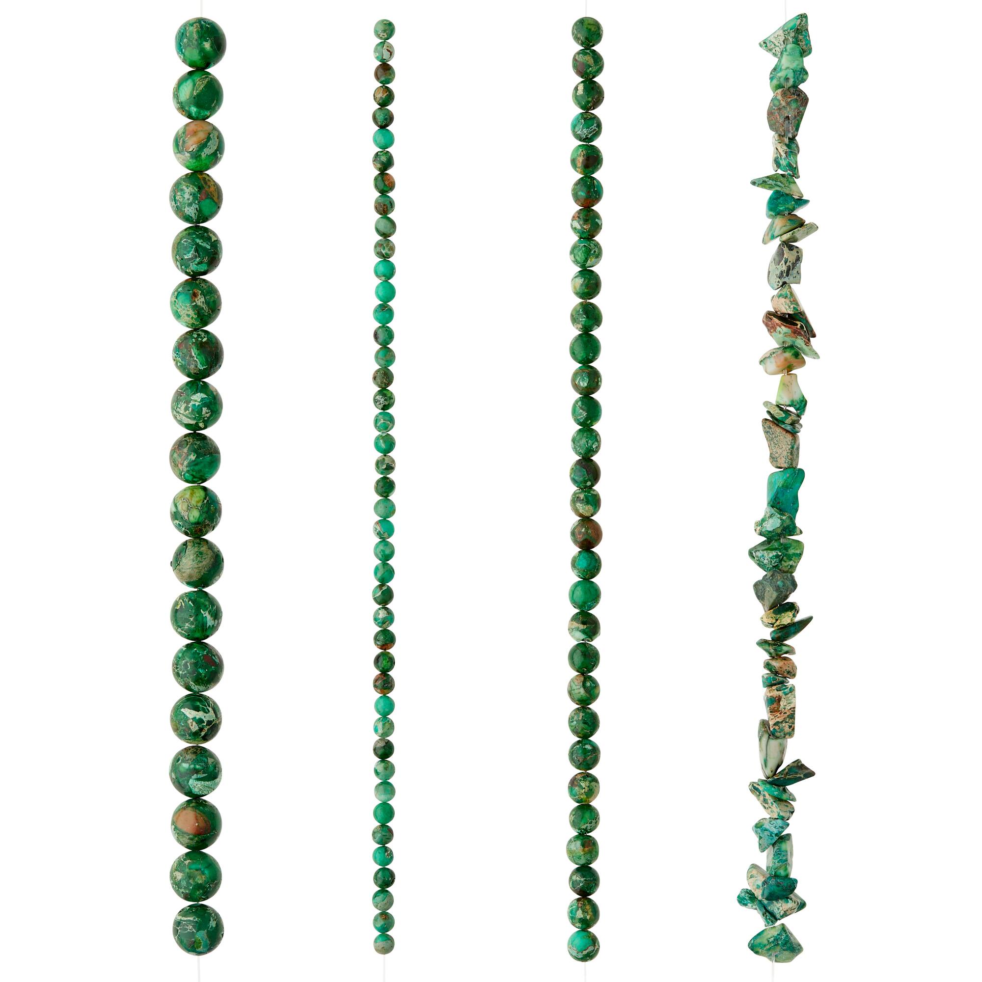 Green Jasper Stone Mix Beads by Bead Landing™